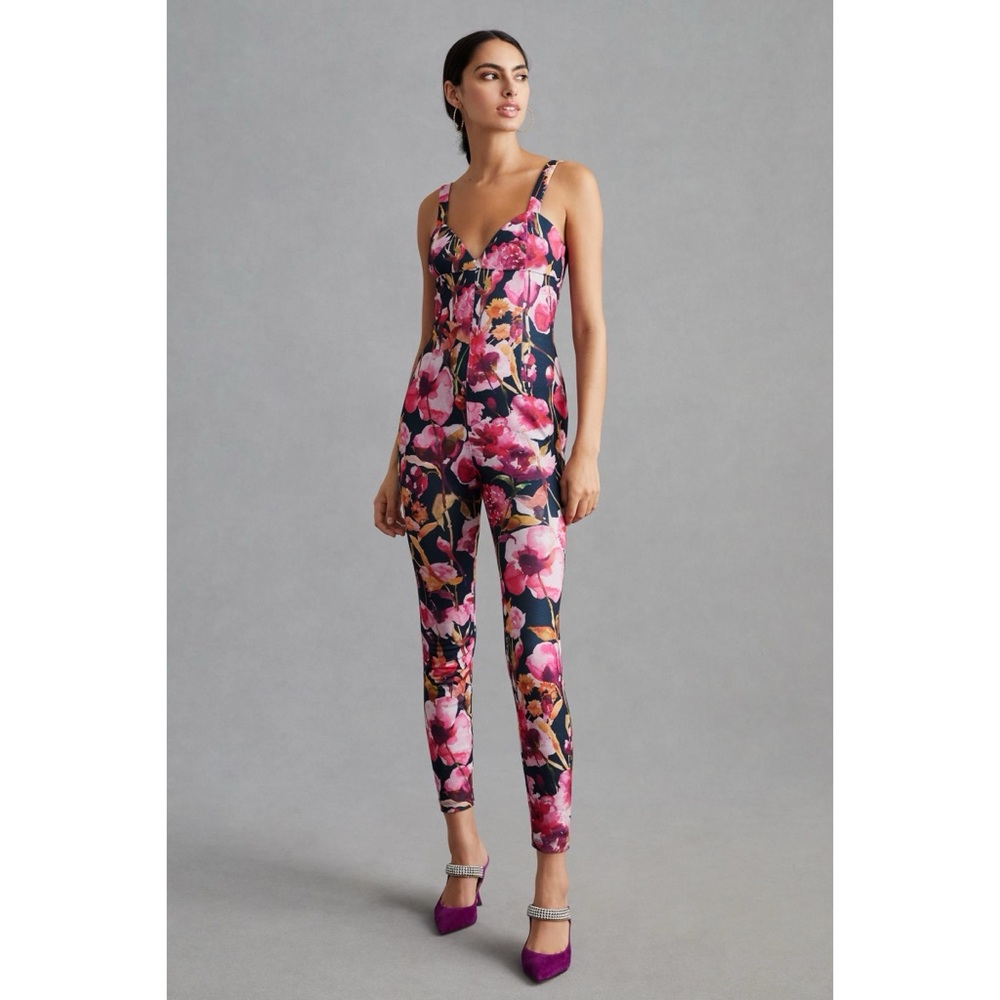 NWT By Anthropologie Floral Sweetheart Jumpsuit